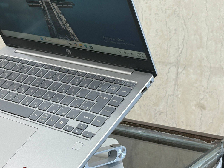 لپتاپ HP LAPTOP 14 Ryzen5-7530U 8gb ddr5 256gb ssd AMD 512 14'1 inch FHD silver