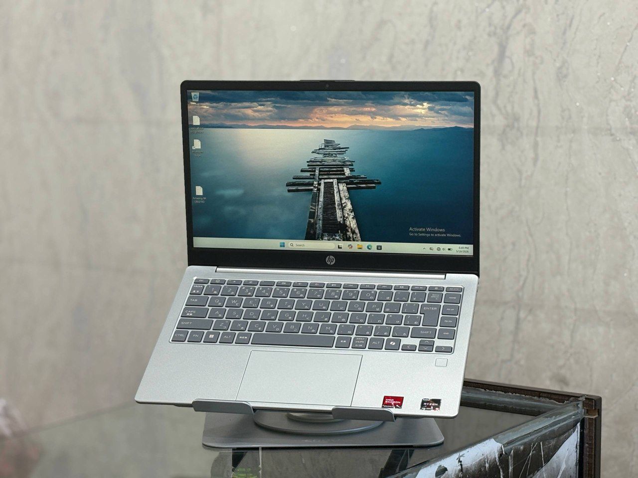 لپتاپ HP LAPTOP 14 Ryzen5-7530U 8gb ddr5 256gb ssd AMD 512 14'1 inch FHD silver
