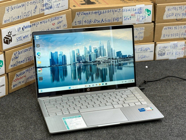 لپتاپ HP PAVILION 14 X360 i5-1135G7 8gb ddr4 512gb ssd Intel iris xe 14'1 inch FHD TOUCH X360